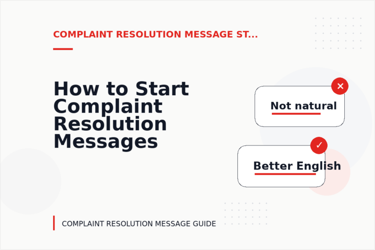 How to Start Complaint Resolution Messages Clearly How to Start Complaint Resolution Messages Clearly