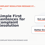 Simple First Sentences for Complaint Resolution Messages