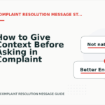 How to Give Context Before Asking in Complaint Resolution Message English