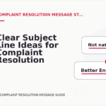 Clear Subject Line Ideas for Complaint Resolution Messages