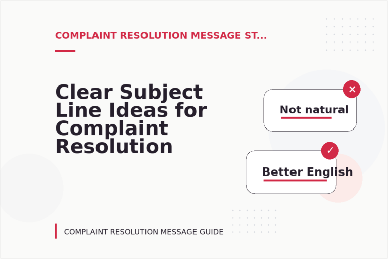 Clear Subject Line Ideas for Complaint Resolution Messages Clear Subject Line Ideas for Complaint Resolution Messages