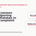 Common Opening Mistakes in Complaint Resolution Messages