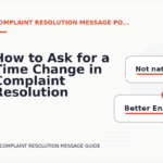 How to Ask for a Time Change in Complaint Resolution Message English