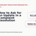 How to Ask for an Update in a Complaint Resolution Message