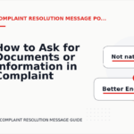 How to Ask for Documents or Information in Complaint Resolution Message English