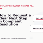 How to Request a Clear Next Step in Complaint Resolution Message English