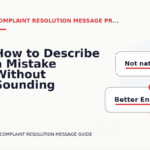 How to Describe a Mistake Without Sounding Rude in Complaint Resolution Message English