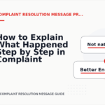 How to Explain What Happened Step by Step in Complaint Resolution Message English