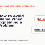 How to Avoid Blame When Explaining a Problem in Complaint Resolution Message English