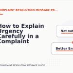 How to Explain Urgency Carefully in a Complaint Resolution Message