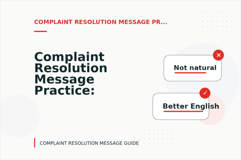 Complaint Resolution Message Practice: Request and Reply Examples