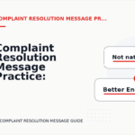 Complaint Resolution Message Practice: Before and After Corrections